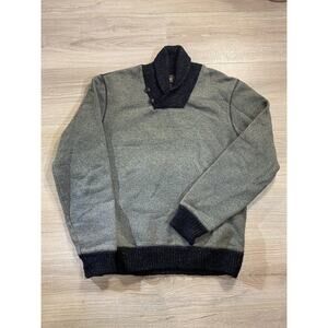 Polo Ralph Lauren Double RL Wool Sweater Mock Neck Pullover Gray RRL Mens Small